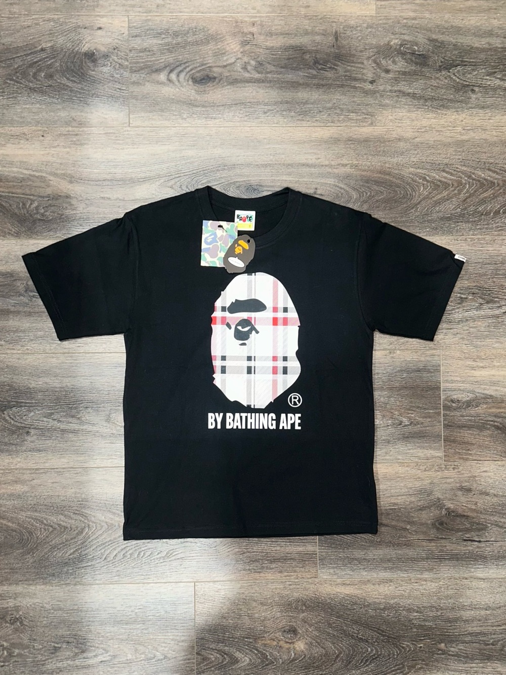 Bape × Burberry blsck t-shirt - Size M - Brand new, with tag